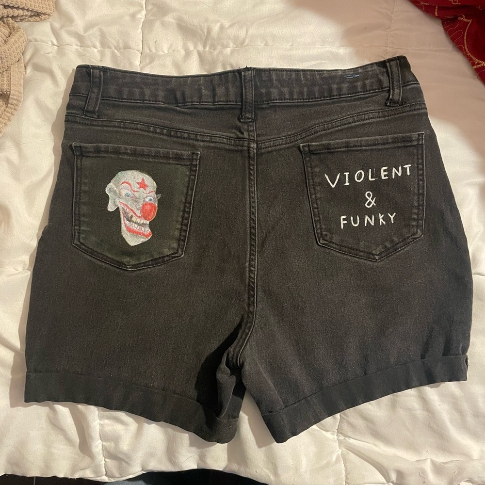 Black Denim Shorts